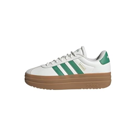 adidas Damen VL Court Bold Shoes, core White/Court Green/Gold met., 39 1/3 EU