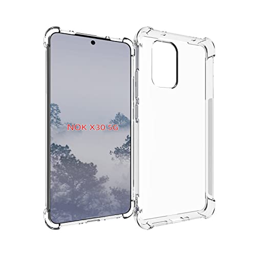 SCL Funda para Nokia X30 5G Funda para Nokia X30 Funda para Nokia X30 5G Funda de silicona suave y flexible TPU Protección contra parachoques [Anti arañazos] [Anticolisiones] Funda compatible con