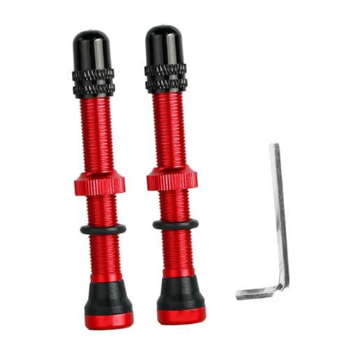 FELTECHELECTR 1Set Aluminum Alloy American Vacuum Air Nozzle for Bike Tires Durable Cycling Accessories with Valve Nozzles Wrench Essential Bike Stem Replacement