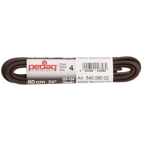 Pedag Thin Cord Waxed Shoe Laces (60cm -, Dark Brown) Cover