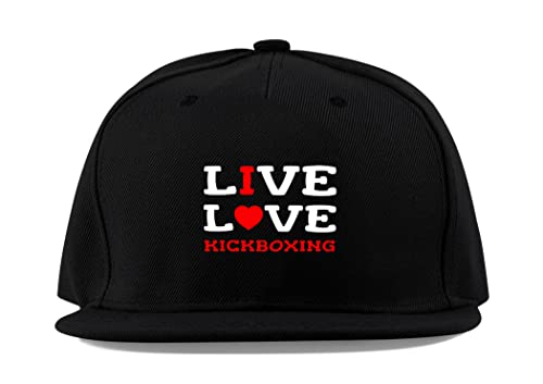 Casquette de baseball kickboxing en coton noir visière plate style arts martiaux taille unique