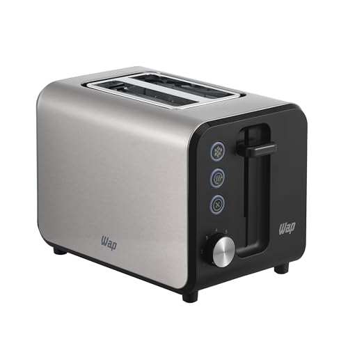 WAP Torradeira Elétrica WTE1 Inox com 7 Níveis de Tostagem, Desligamento Automático, Descongela e Re