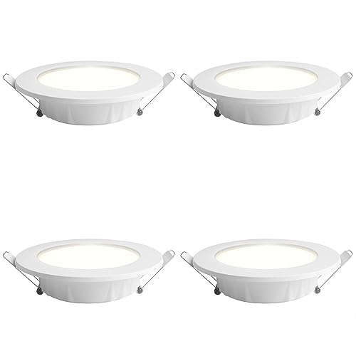 LED Comercial empotrable para el hogar, Panel de luz Redondo Decorativo, lámpara de Techo, Paquete de 1 o 4