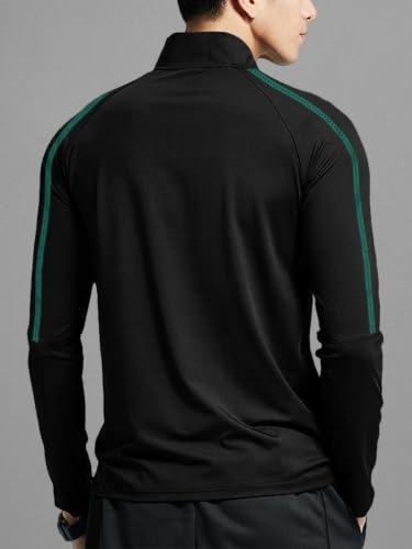 Image of EYEBOGLER Men's Solid Polo Neck Full Sleeve T-Shirt, Casual Gym Wear Regular Fit T-Shirt for Men