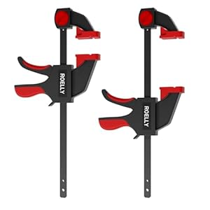 ROELLY 2-Piezas Sargentos de Barra, Sargentos Carpintero,Sargentos para Madera, Alcance de 200 mm, Rango de Estiramiento de 400 mm, Fuerza de SujeciÃ³n de 71 kg, La ProducciÃ³n de Madera