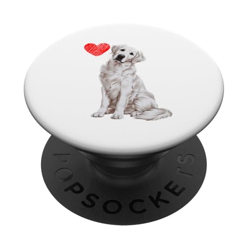 Love White English Cream Golden Retriever Mom Dog Puppy PopSockets