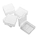 Jutagoss 5Pcs 9V Battery Storage Case Battery Holder Organizer Box Holds Insulative Plastic Clear Protective Battery Case Transparent