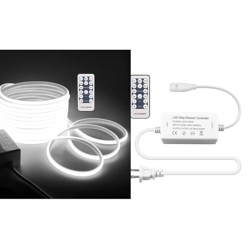 Tira de LED COB blanca 25m con control dimmer AC110V miniatura 1