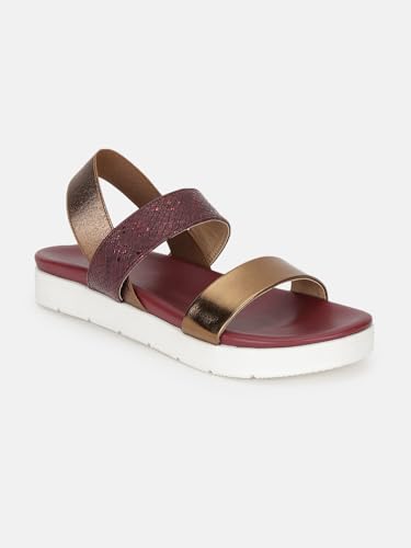 Image of Marc Loire Women Platform Heel Fashion Sandal With Slingback Strap; Casual Footwear