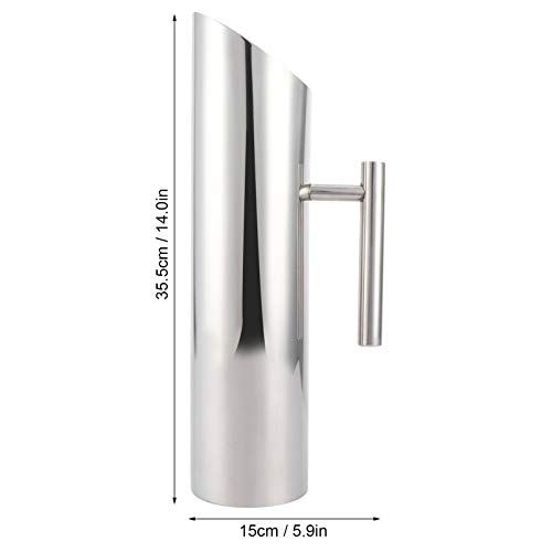 UPQRSG Wasserkrug, 2 L Großer Edelstahl Wasserkrug, Fantasievoller Edelstahl Wasserkrug, Kalttrinkkrug mitGriff, Servierwerkzeug für Zuhause und Hotel