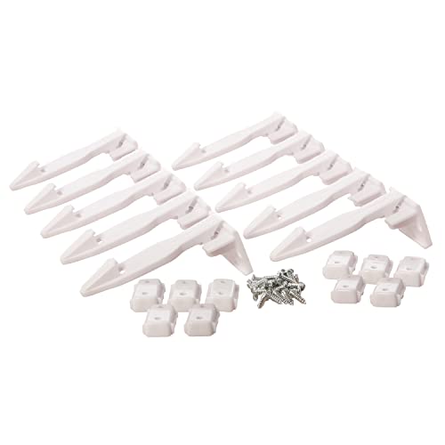 Dreambaby Spring Latches - Child Proofing Latch Locks for Cabinet, Drawer & Cupboard - White - 10 Pack