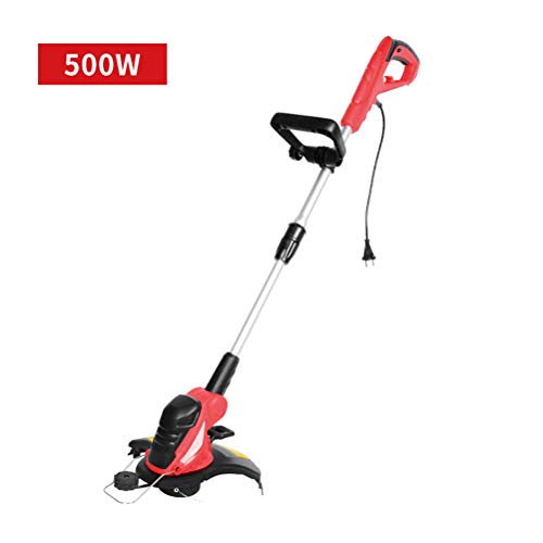 Home Lawn Mower, Electric Grass Cutter, Plug-In Retractable Extension Rod Roller Design Cutting Width 25 & 27Cm, Small Garden Pruning Tool,B