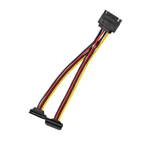 Cable divisor de energía SATA 15 pines macho a 2 hembras 15 cm miniatura 6