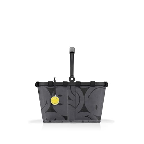 reisenthel carrybag XS Smiley Grey – Panier à provisions Stable avec Poche intérieure Pratique – Design élégant et imperméable