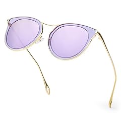 S2-gold Purple Cateye Sunglasses
