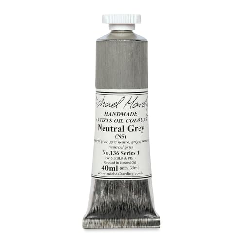 Michael Harding Artist Oil Colours, Neutral Grey, 40ml Tube, 13640