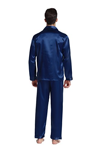 TONY & CANDICE Men's Classic Satin Pajama Set Sleepwear