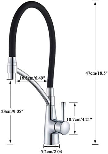 Grue robinet d'évier design chrome et noir mat haute durabilité