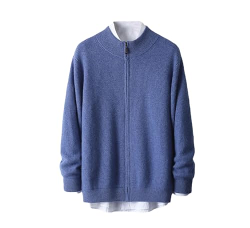 Men Casual Knitwear Sweater Men's Semi-High Neck Zipper Cardigan Long Sleeve Sweater Business Casual Knitted Sweater