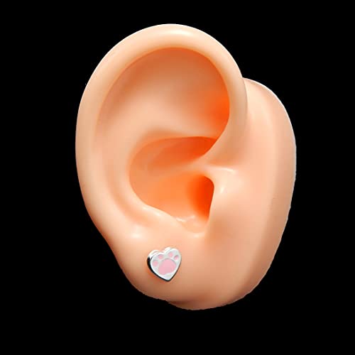 Image of 925 Sterling Silver Paw Print Stud Earrings (Choose Your Style) (Nickel Free)