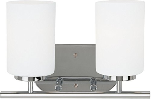 Image of Generation Lighting 41161EN3-05 Oslo Two - Light Wall /Bath Vanity Style Fixture, Chrome
