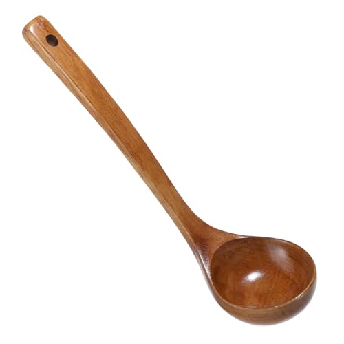 Suppenkelle aus Holz, 28cm Länge Holz Löffel Natürlich Langer Griff Holzlöffel Suppenlöffel Breilöffel