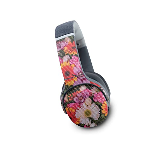 Image of MightySkins Carbon Fiber Skin Compatible with Skullcandy Crusher Evo Wireless - Watered Flowers | Protective, Durable Textured Carbon Fiber Finish | Easy to Apply