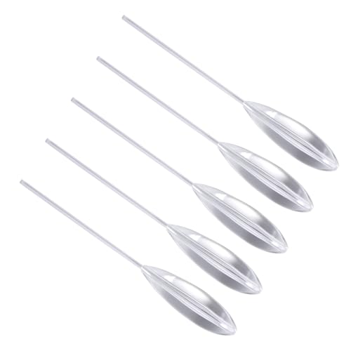 Fcnjsao Hundimiento tipo Bobbers de fundición de pesca flotador acrílico transparente Bobbers flotador rápido Mosca Pesca Palos 5 piezas