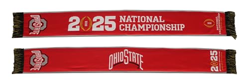Official 2025 College Football Playoff National Championship Game Ohio State Buckeyes Knitted Scarf 1-20-2025, LLC2