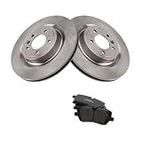 KQXAXSX Brake Pads & Rotors Kit Ceramic for Land for Rover Discovery 2017 for Rover Rover 2014-2018 for Rover Rover Sport 2014-2018 BR901396 LR033302