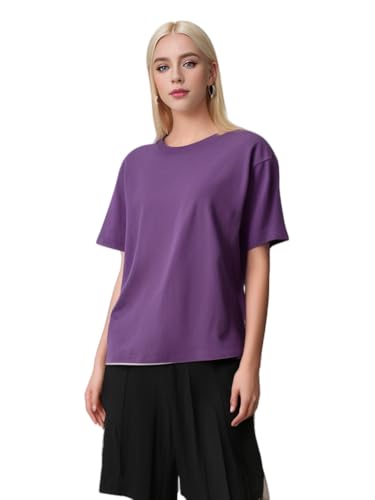 Unisex Macaron Colors Classic Color,Crew Neck t-Shirts, Short Sleeve Heavyweight Tops Basic Clothes2