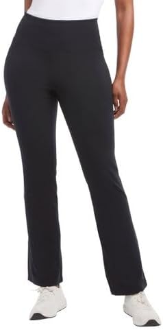 Jockey Women's High-Waisted Yoga Pants, Boot Cut Flare Leg, Studio Flare (US, Alpha, Large, Regular, Regular, Black)