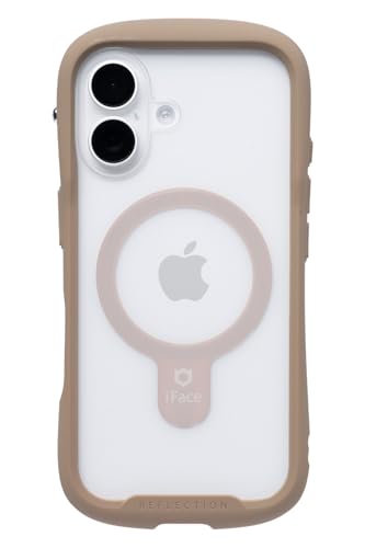 【Amazon.co.jp 限定】iFace Reflection MagSynq iPhone 16 ケース MagSafe 対応 クリア 強化ガラス (ベージュ)【エコPKG】【アイフェイス アイフォン16 用 スマホケース iphone16 カバー
