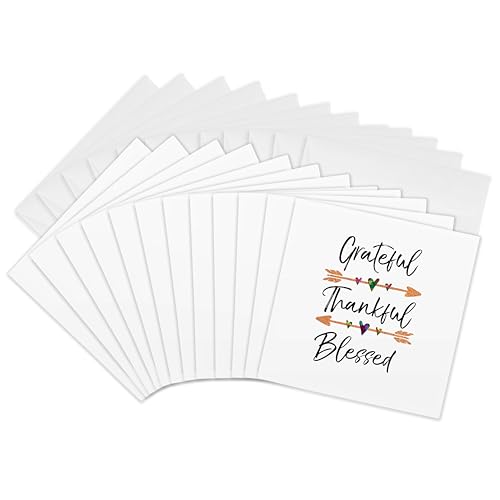 Cartes de vœux flèches tribales 3dRose Gc_316679_2 lot de 12 formats 15x15 cm