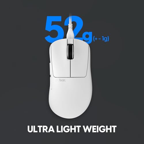 Image of Pulsar Gaming Gears Xlite Wired Gaming Mouse, Ultra Lightweight 1.83 oz (52g), Ergonomic, Optical Switch, 26000 DPI, Motion Sync, PAW3395 Sensor (Medium, Wired, White)