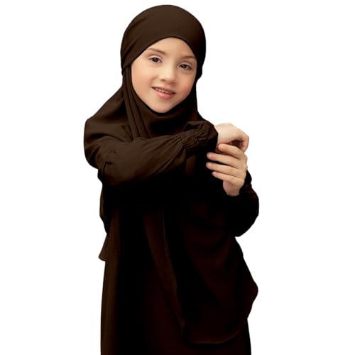 Muslim Clothes for Girls Toddler Kids Abaya Long Sleeve Dress Cotton Full Cover Hijab Islamic Kaftan Prayer Dresses3
