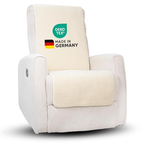 Novaliv Sesselschoner für Relaxsessel Natur - Universeller Sesselschoner ohne Armlehne - Schonender Sessel Bezug aus Schurwolle - Sesselbezug Relaxsessel Sesselauflage Sesselüberwurf ohne Armlehne Novaliv Sesselschoner für Relaxsessel Natur - Universeller Sesselschoner ohne Armlehne - Schonender Sessel Bezug aus Schurwolle - Sesselbezug Relaxsessel Sesselauflage Sesselüberwurf ohne Armlehne