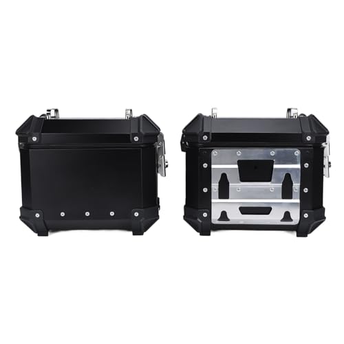 Alforja Lateral para Motocicleta de Aleación de Aluminio, Caja Dura con Cerradura de Seguridad y Asa para Casco, Capacidad 18 L (Negro) miniatura 3