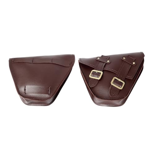 Sacoche arrière de moto étanche en faux cuir marron rétro sissybar pack
