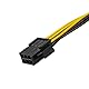 AKYGA AK-CA-07 PCI-E 6 pin Stecker auf PCI-E 8 pin Buchse Adapter Kabel 20cm