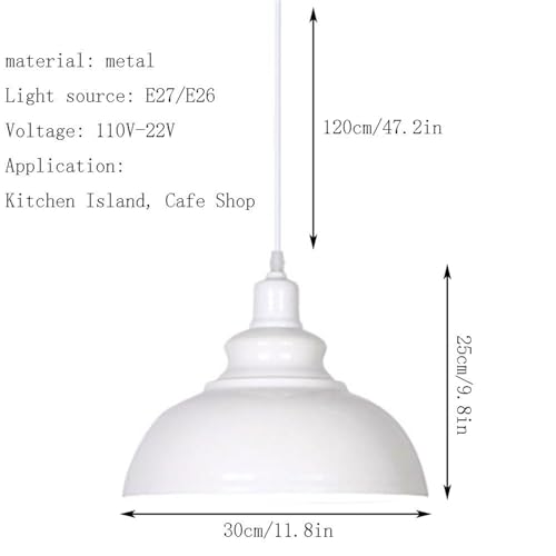 Candelabro industrial de metal blanco con base E26 y estilo americano 6