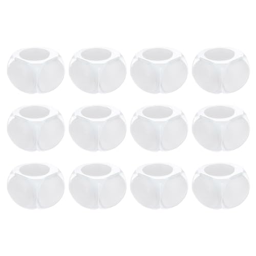 Image of uxcell Corner Protectors, 12Pcs 30x30x25mm - Proof Corners and Edges Protectors Guards, Spherical Table Corner Bumper to Cover Furniture Corner (Transparent)