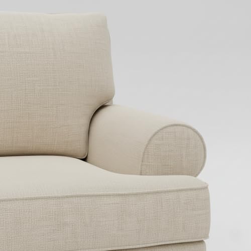 Image of Premium Fabric 3 Seater Sofa for Living Room | Modern Upholstered Seating with Multi-Density Foam Comfort | Elegant Couch for Home, Lounge & Reception Areas | Beige