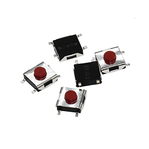 Interrupteur SMD 4 broches ultra compact 6*6*3.1mm avec bouton poussoir tactile rouge résistant