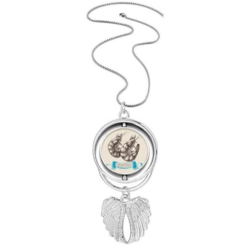 Collier ailes d'ange motif crevettes pour exprimer votre passion marine