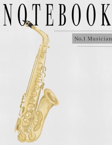 JDD Saxophone Instrumental Cover Notebook: 100 Lined Pages, Cute Cover Art, Musician Notebook, Music Theme