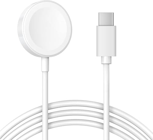 Carregador Por Indução Smartwatch Turbo, Cabo De Indução Magnético Sem Fio Tipo C 20W, Compatível com Diversos Tipos de Relógios Inteligentes, Carregamento Rápido, Branco, Power Delivery, Cabo Tipo C