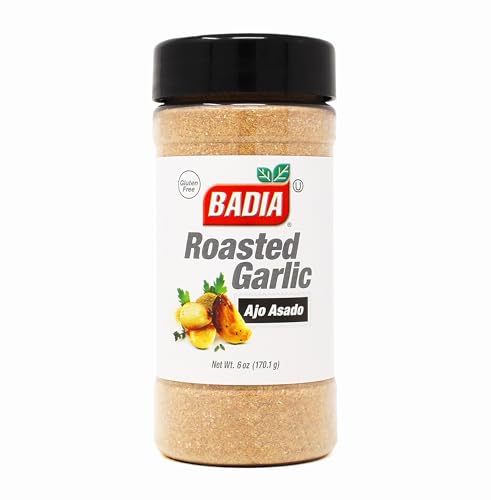 Badia Roasted Garlic Powder Seasoning, 6 Oz – Smoky, Roasted Sweet Garlic Flavor - Gluten Free