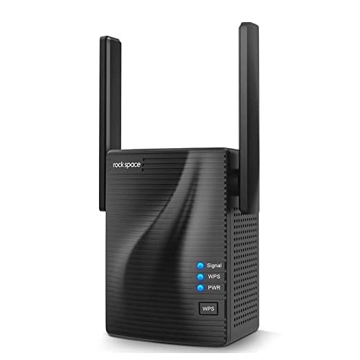 WLAN Verstärker - 1200 Mbit/s Internet Verstärker mit LAN Anschluss, WLAN Repeater Abdeckung bis zu 120m² für Steckdose, 5G&2.4G WLAN-Verstärker Access Point, WPS, Kompatibel mit allen Geräten (Black)