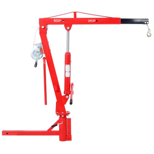 Truck Bed Crane with Hitch Mount Lift, 500Lb Hydraulic Pickup Truck Hitch Crane, 2